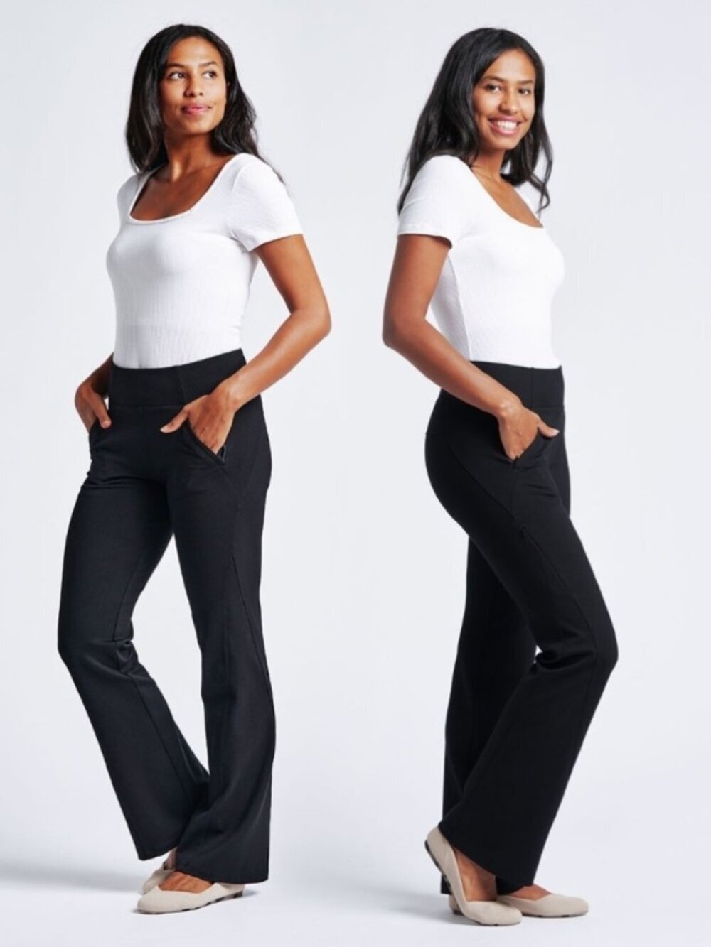 New Betabrand Black Crossover Pants Small Petite